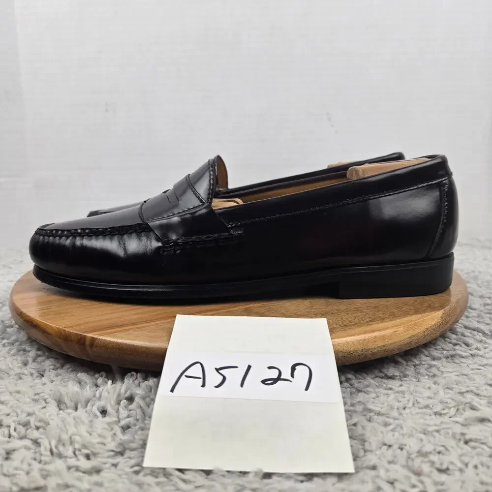 Cole Haan Mens 10D Pinch Dark Brown Leather Casual Lifestyle Daily Penny Loafer